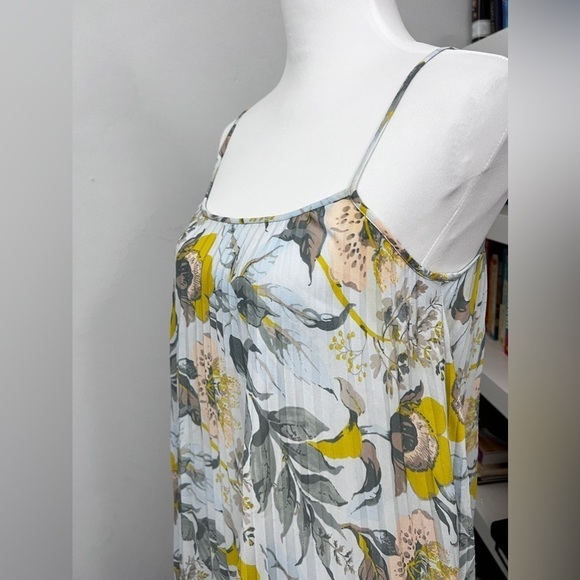 VINCE Marine Garden Pleated Cami Dress size medium - Picture 5 of 14